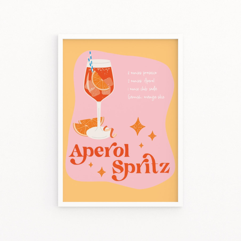 Aperol Spritz Cocktail Print - Colour Your Life Club