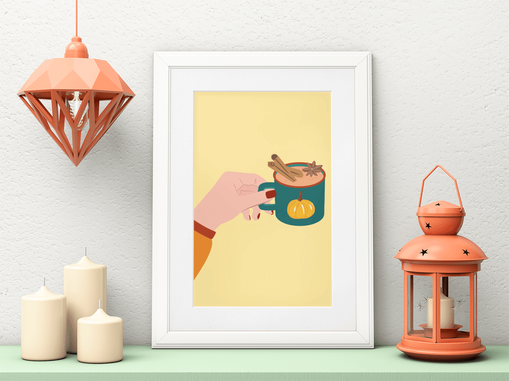 Autumn Pumpkin Spice Mug Print - Colour Your Life Club