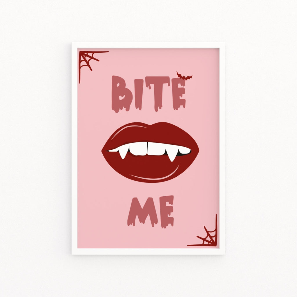 Bite Me Vampire Teeth Halloween Print - Colour Your Life Club