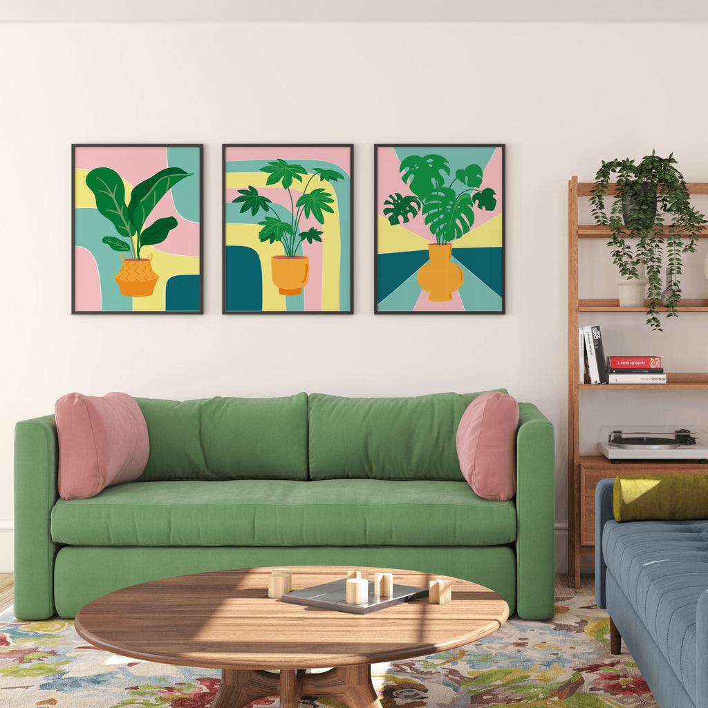 Botanical House Plants Print Set - Colour Your Life Club