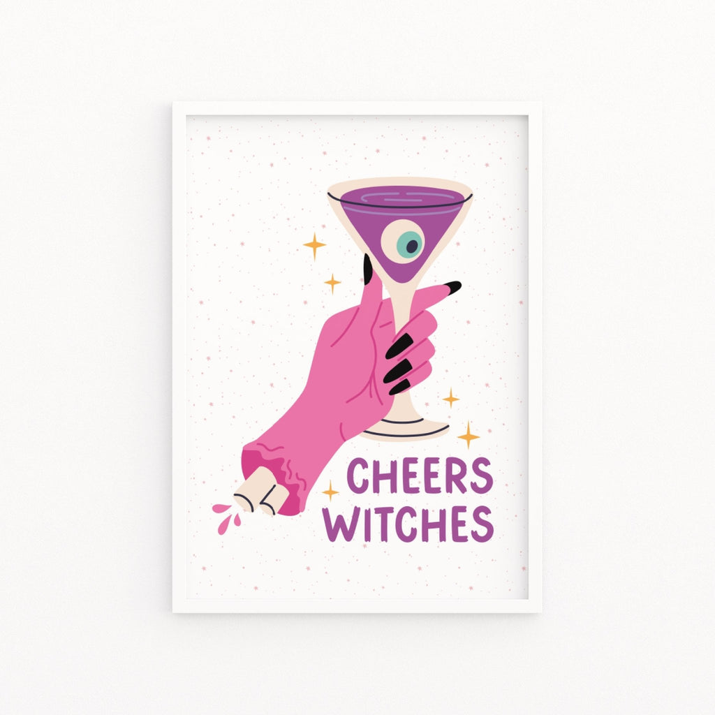 Cheers Witches Halloween Print - Colour Your Life Club