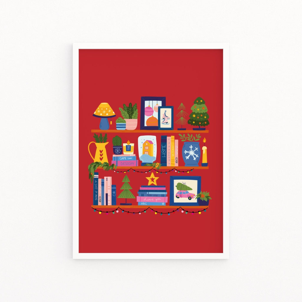 Christmas Shelves 'Shelfie' Boho Print - Colour Your Life Club