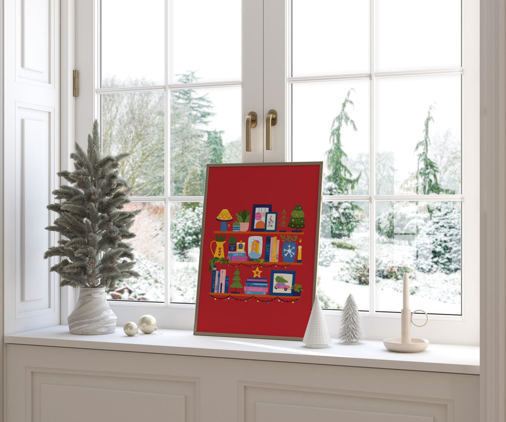 Christmas Shelves 'Shelfie' Boho Print - Colour Your Life Club