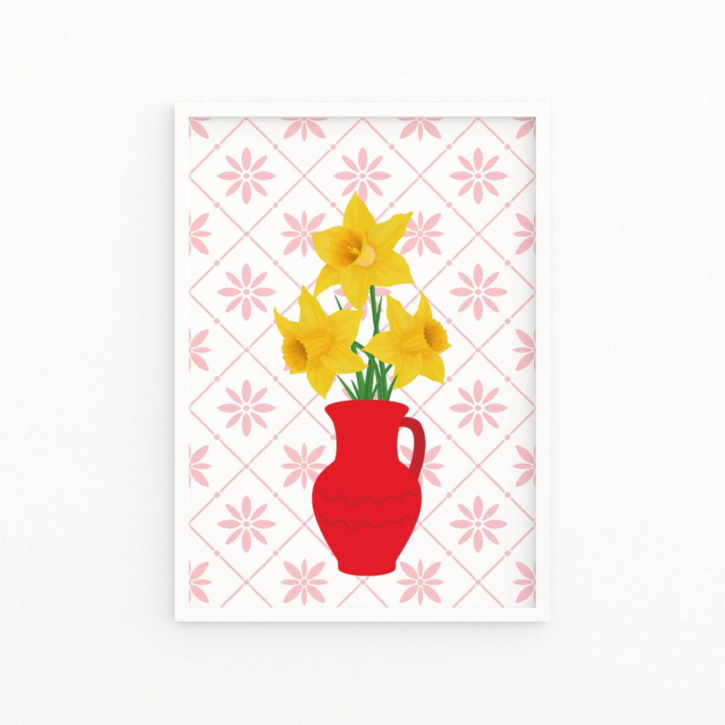 Daffodils in Vase Spring Print - Colour Your Life Club