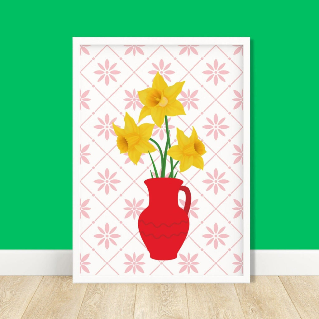 Daffodils in Vase Spring Print - Colour Your Life Club