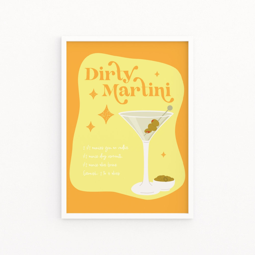 Dirty Martini Cocktail Print - Colour Your Life Club