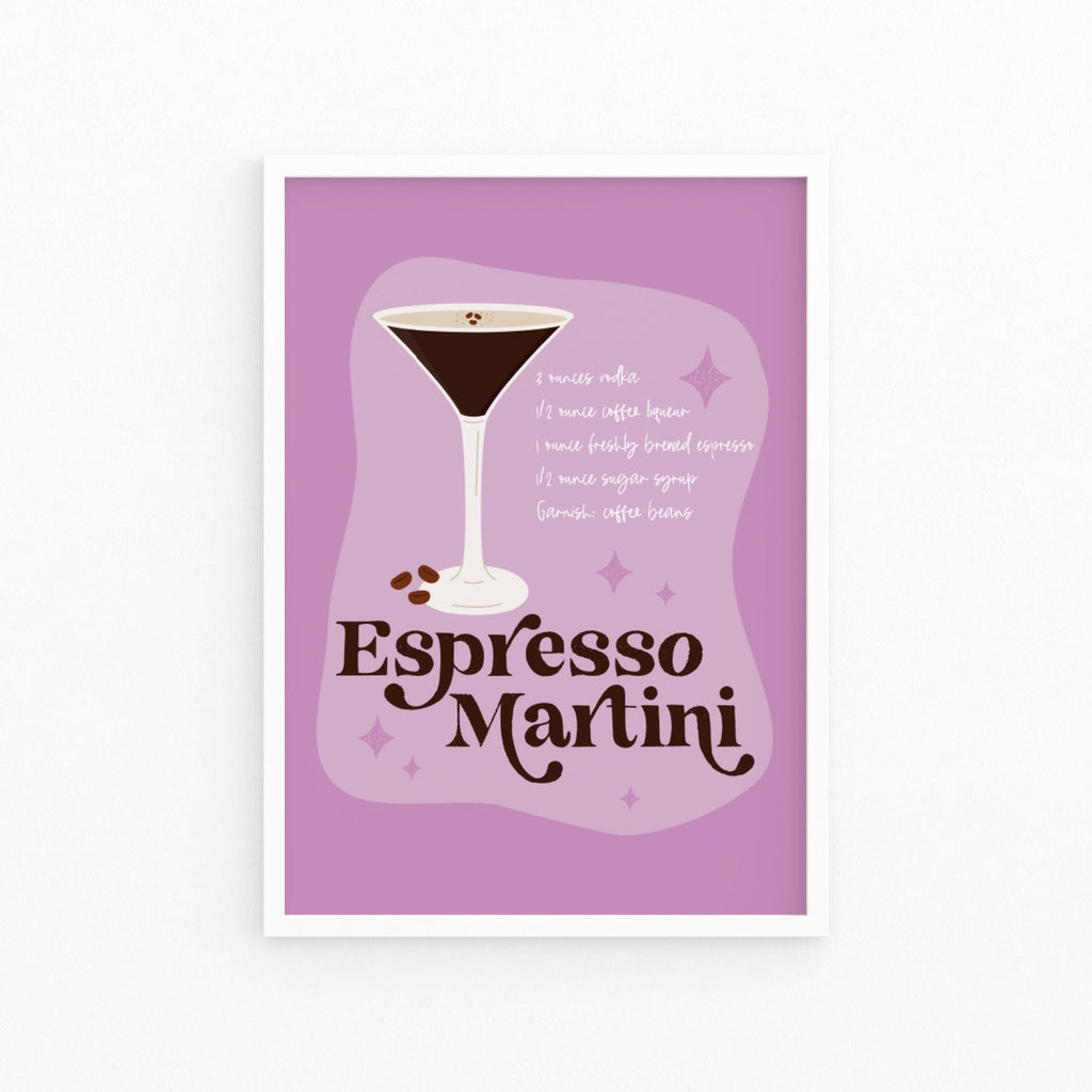 Espresso Martini Cocktail Print - Colour Your Life Club