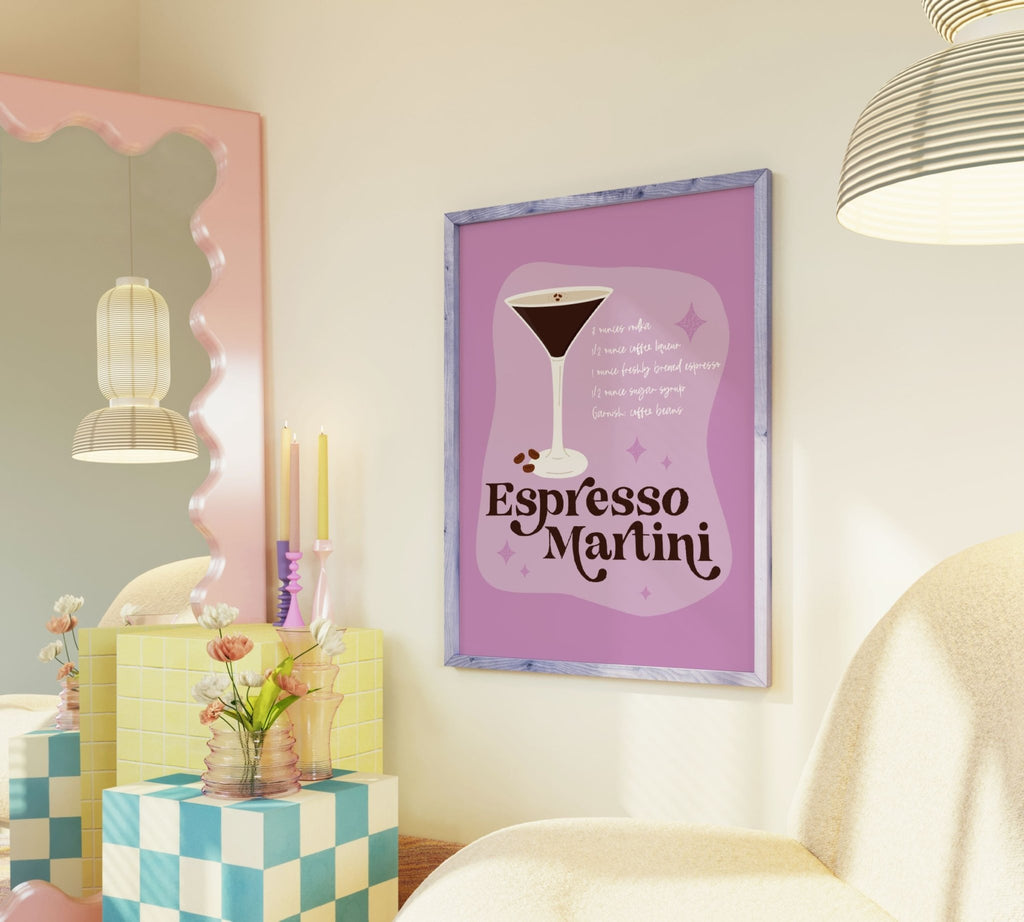 Espresso Martini Cocktail Print - Colour Your Life Club
