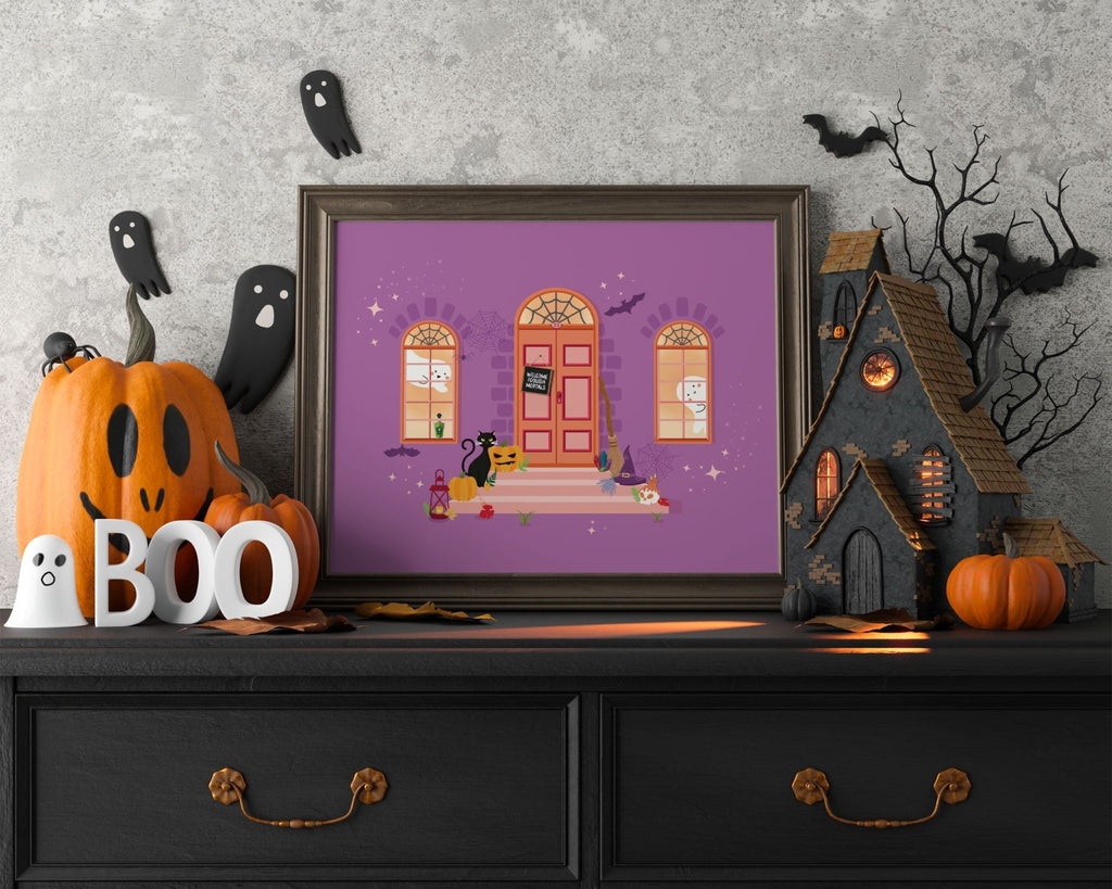 Halloween Haunted House Print - Colour Your Life Club