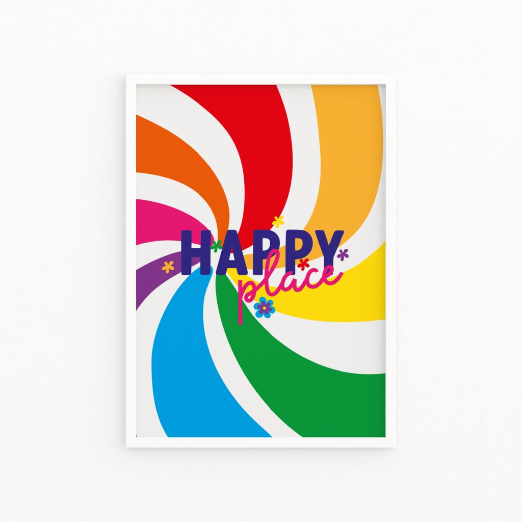 Happy Place Rainbow Print - Colour Your Life Club