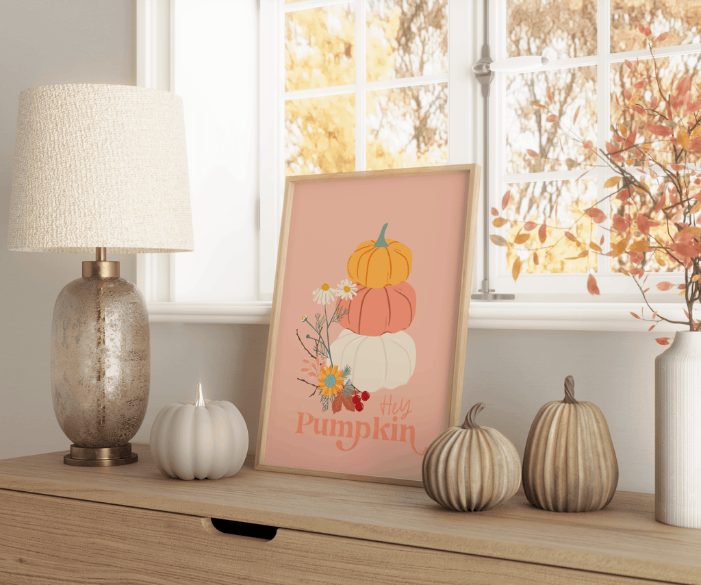 Hey Pumpkin Boho Autumn Print - Colour Your Life Club