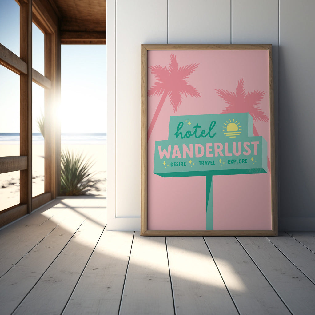 Hotel Wanderlust Summer Print - Colour Your Life Club