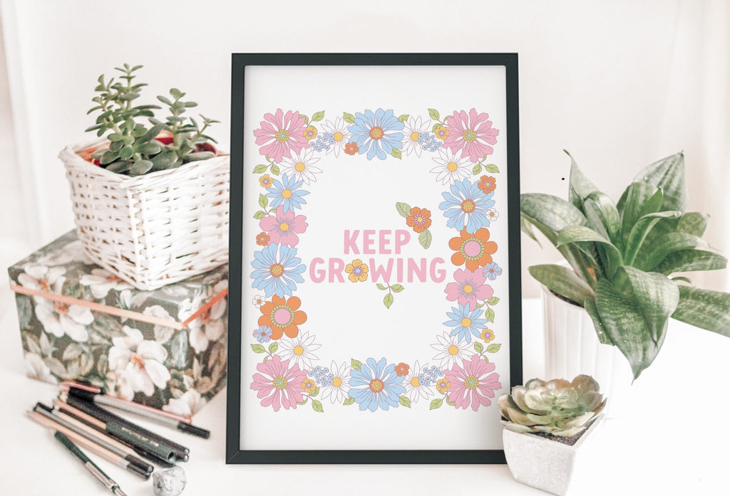 Keep Growing Botanical Print - Colour Your Life Club