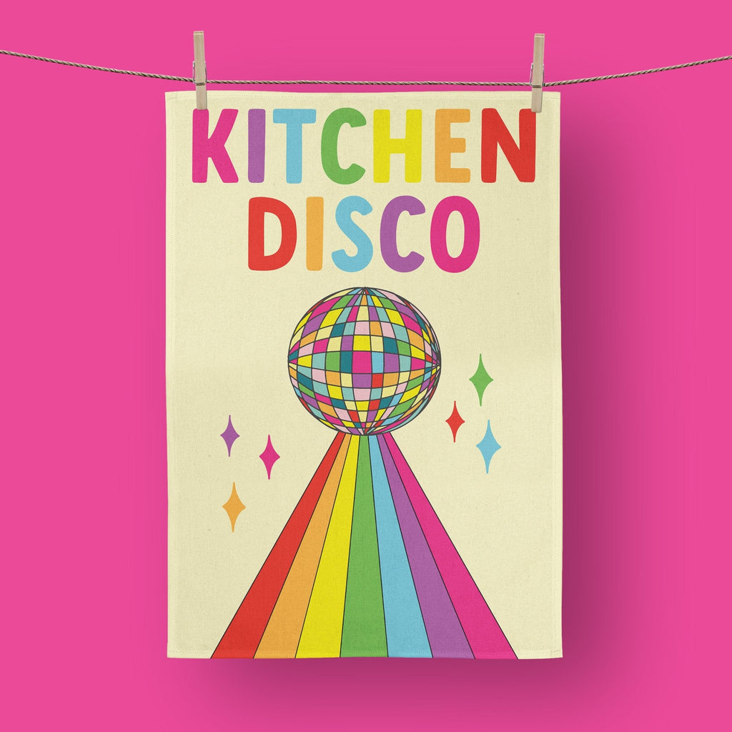 Kitchen Disco Large Tea Towel - Colour Your Life Club