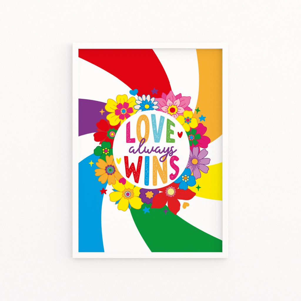 Love Always Wins Rainbow Print - Colour Your Life Club