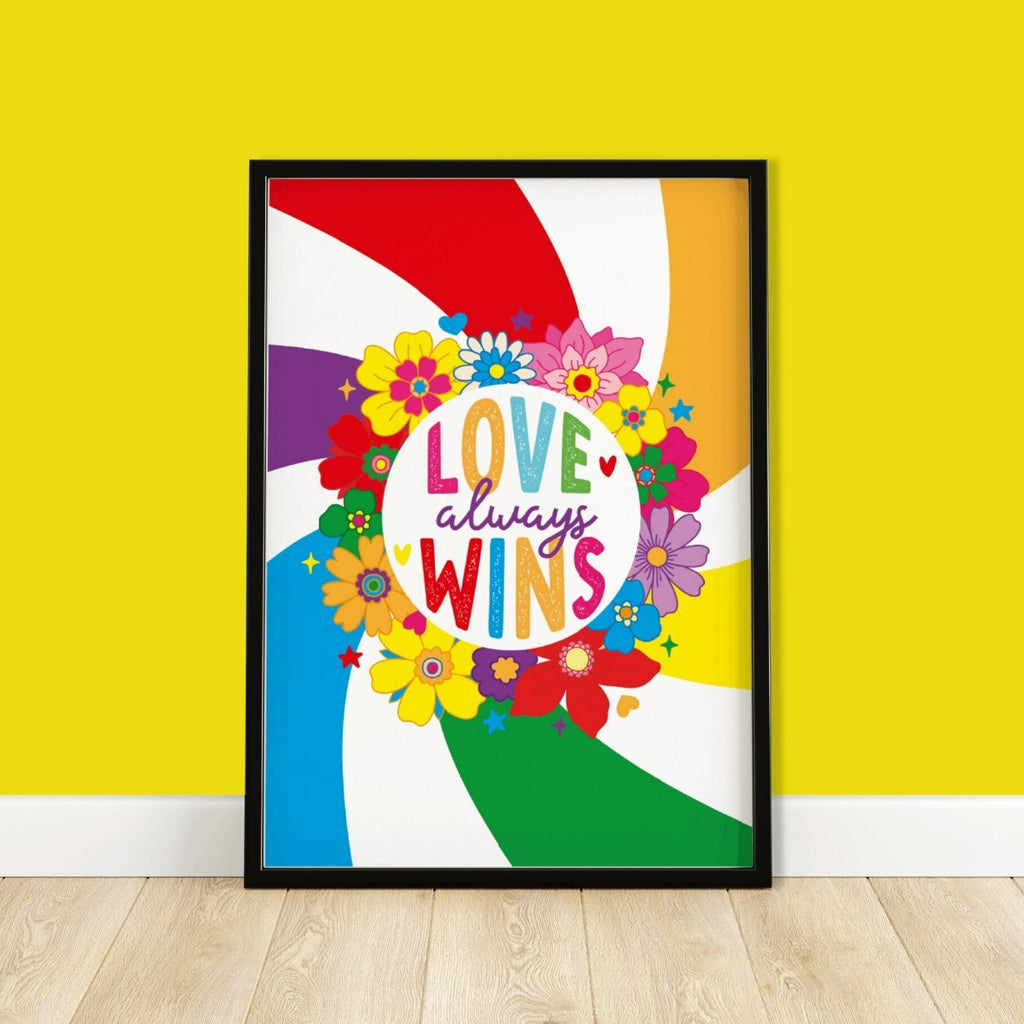 Love Always Wins Rainbow Print - Colour Your Life Club