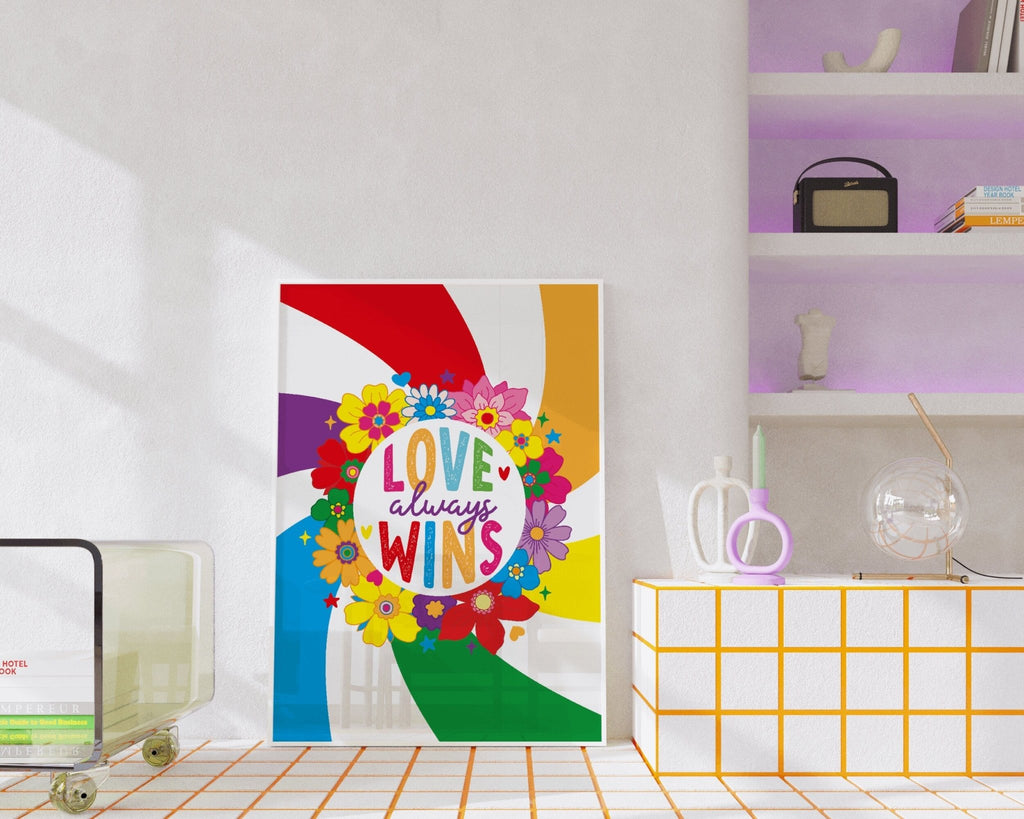 Love Always Wins Rainbow Print - Colour Your Life Club