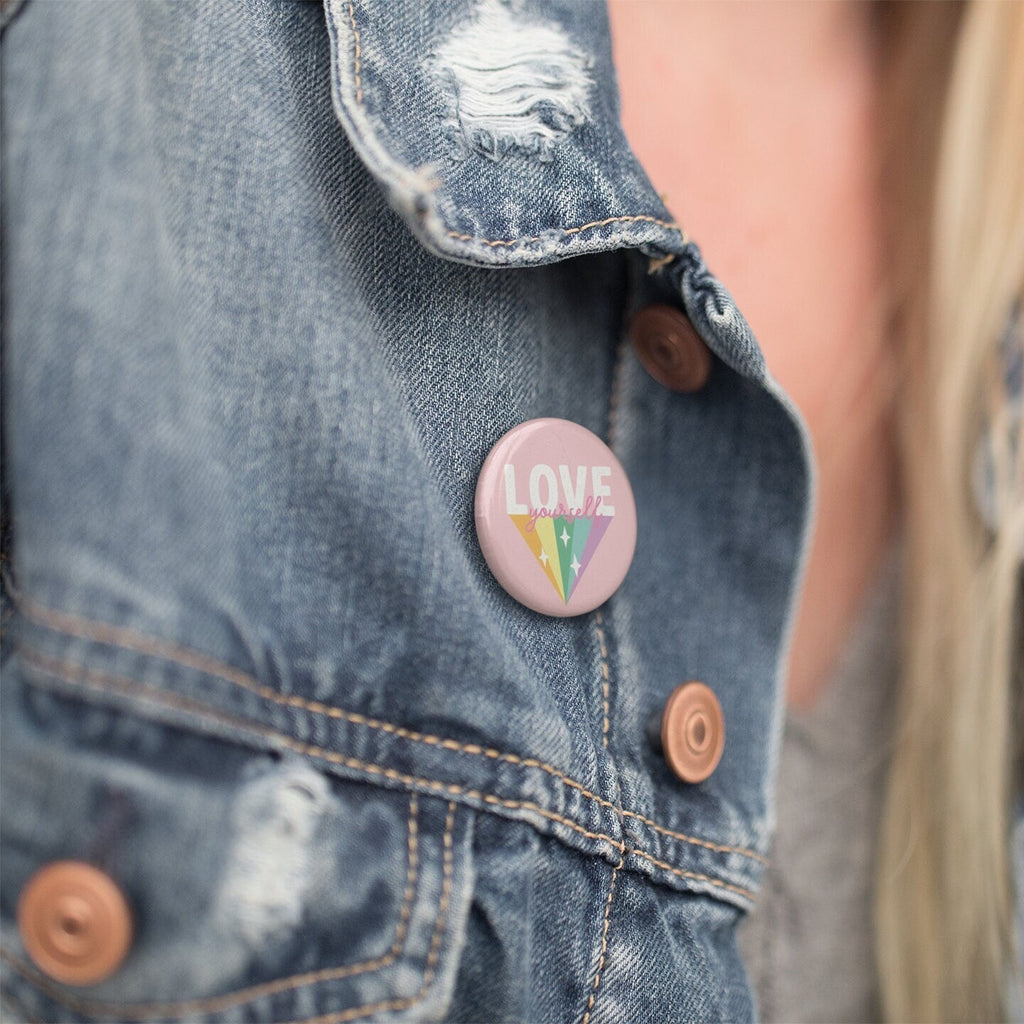 Love Yourself Pastel Button Badge - Colour Your Life Club