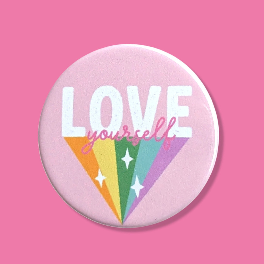 Love Yourself Pastel Button Badge - Colour Your Life Club