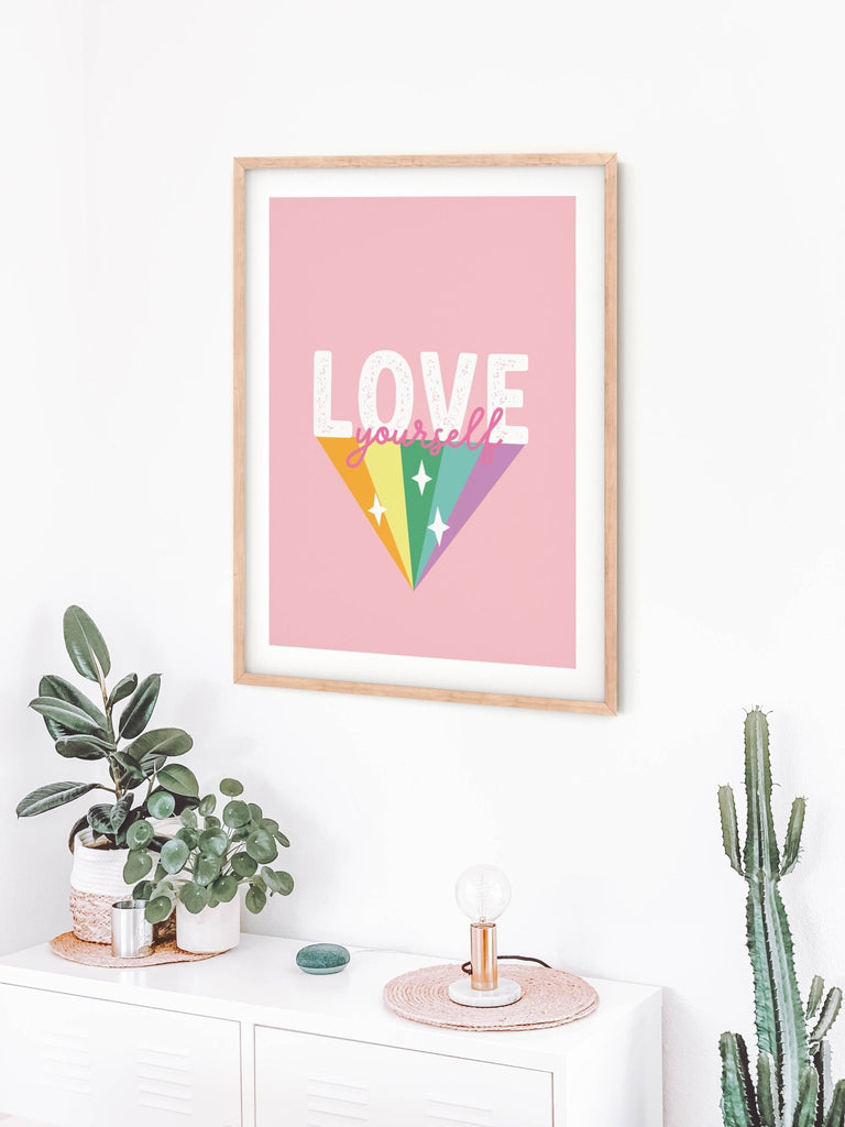 Love Yourself Pastel Print - Colour Your Life Club