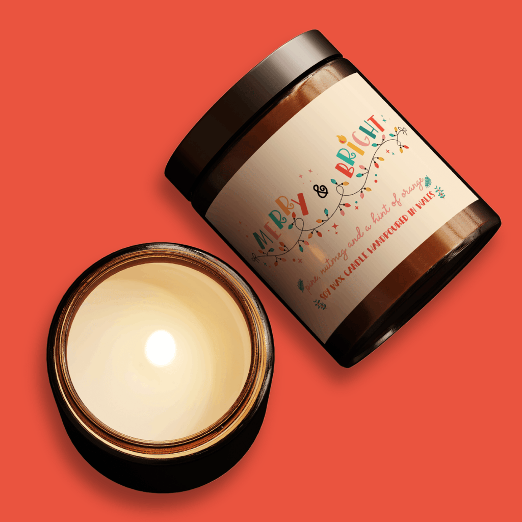 Merry & Bright Soy Wax Candle - Colour Your Life Club