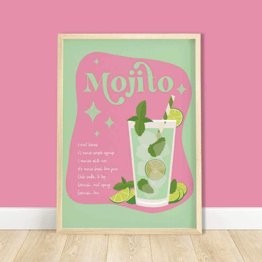 Mojito Cocktail art Print from Colour Your Life Club