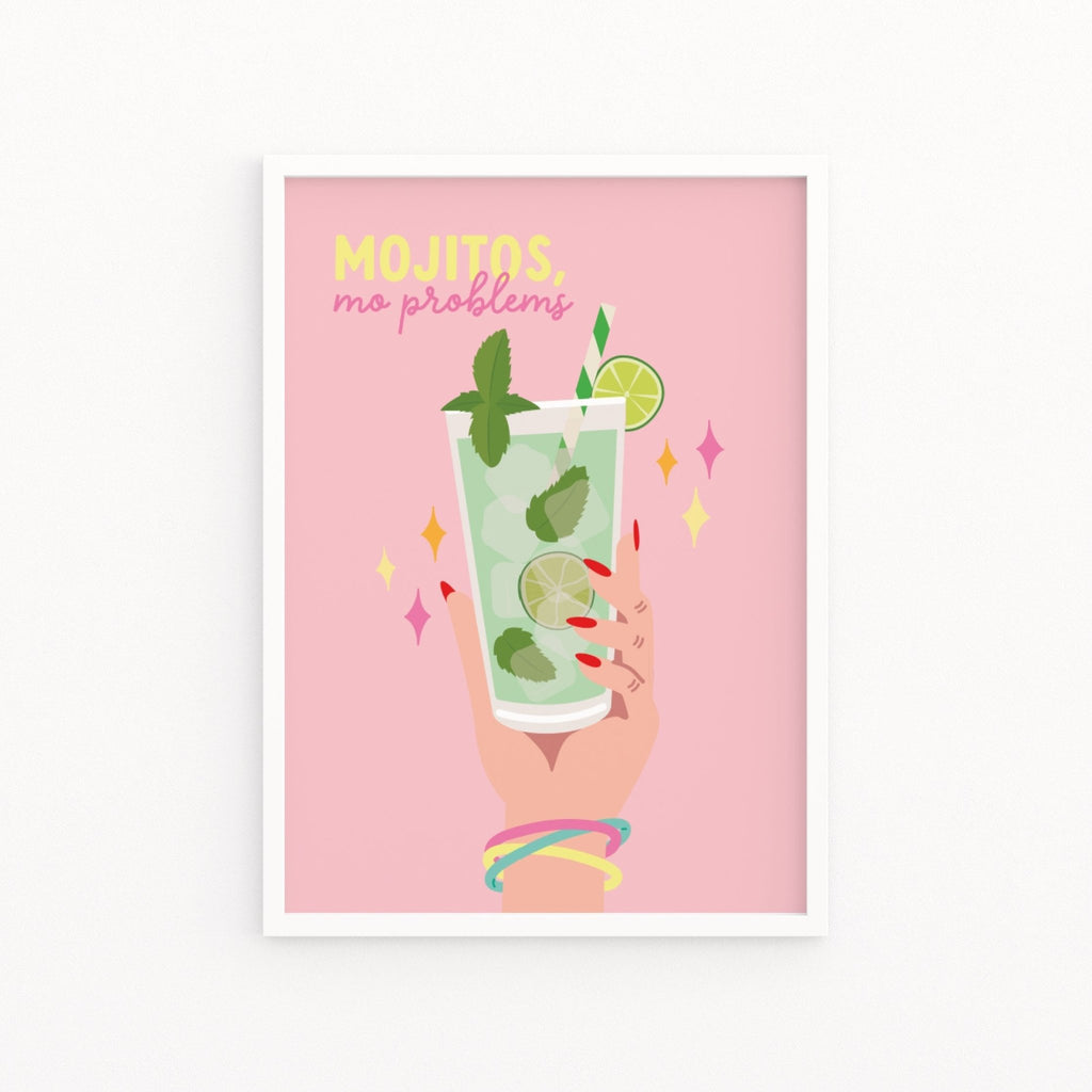 Mojito 'Mojitos Mo Problems' Cocktail Print - Colour Your Life Club
