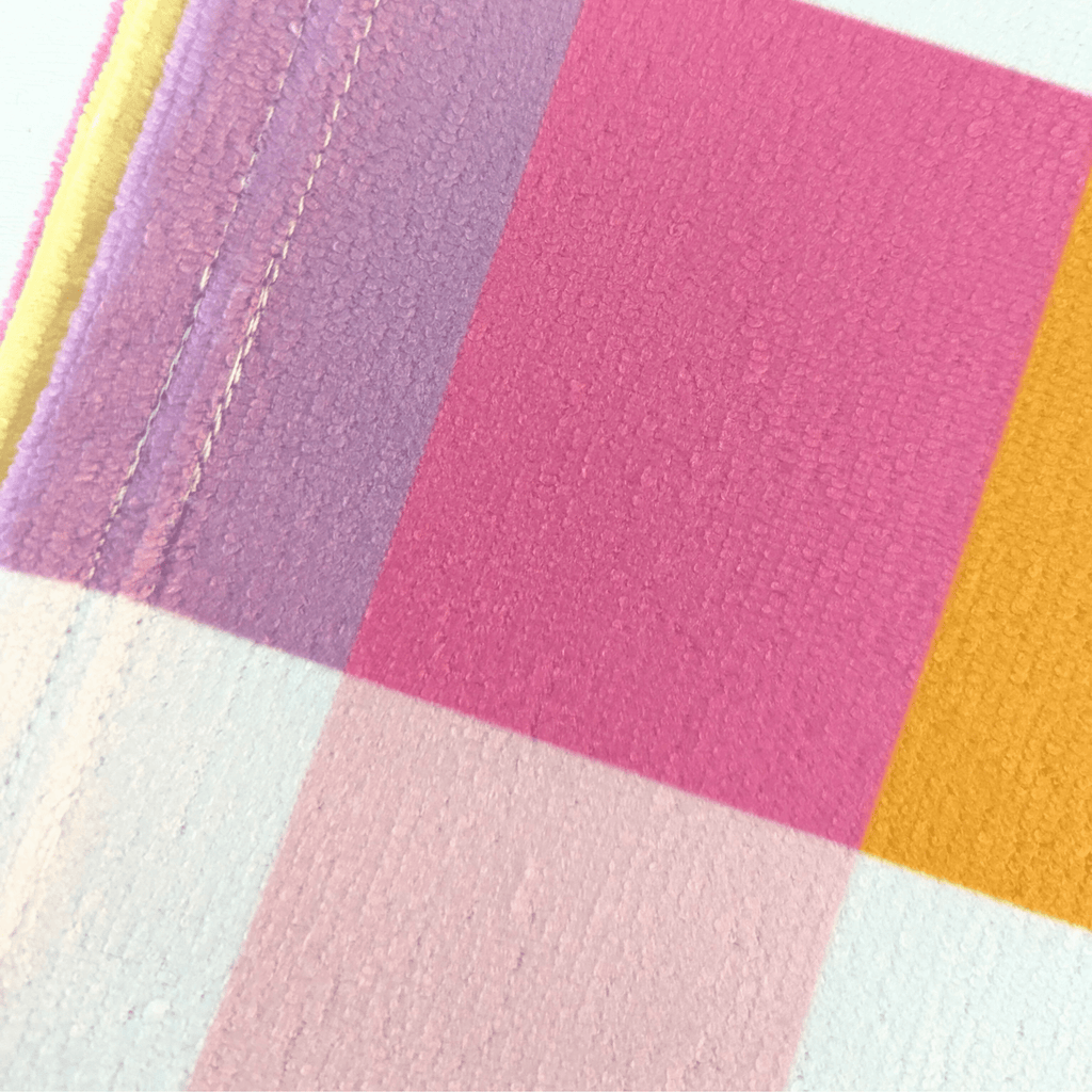 Pastel Gingham Squares Large Tea Towel - Colour Your Life Club