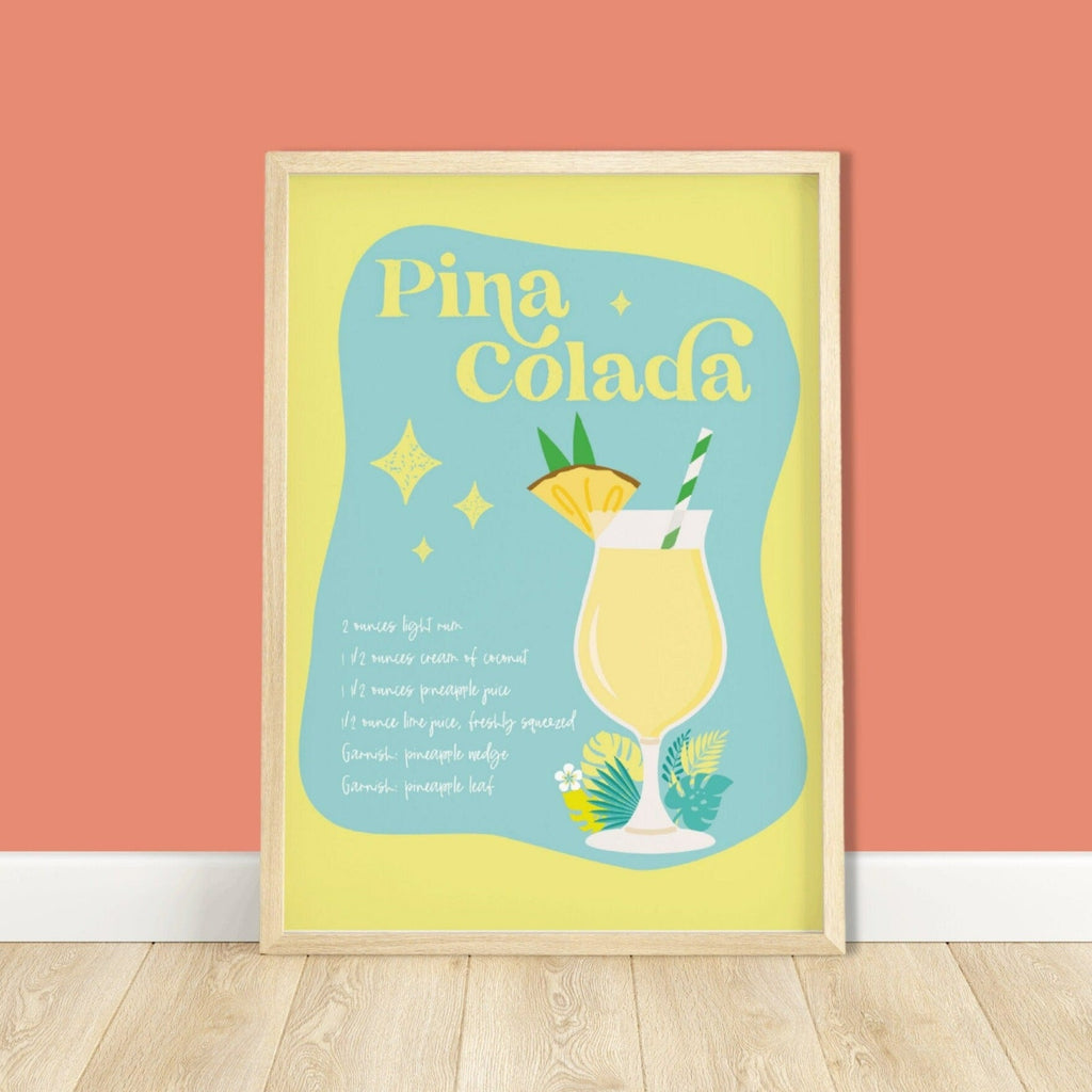 Pina Colada Cocktail Art Print from Colour Your Life Club