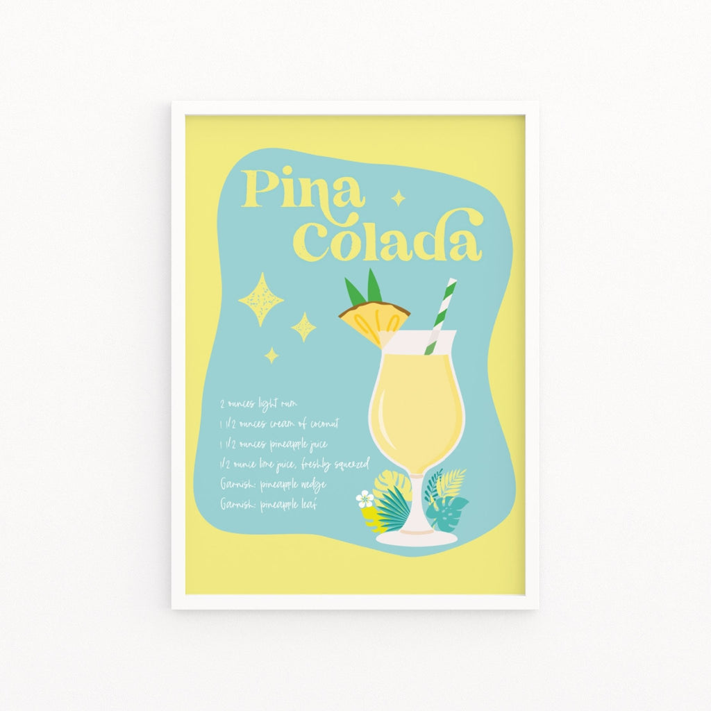Pina Colada Cocktail Print - Colour Your Life Club