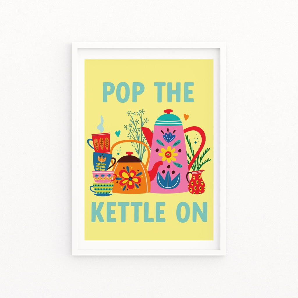 Pop The Kettle On Vintage Kitchen Print - Colour Your Life Club