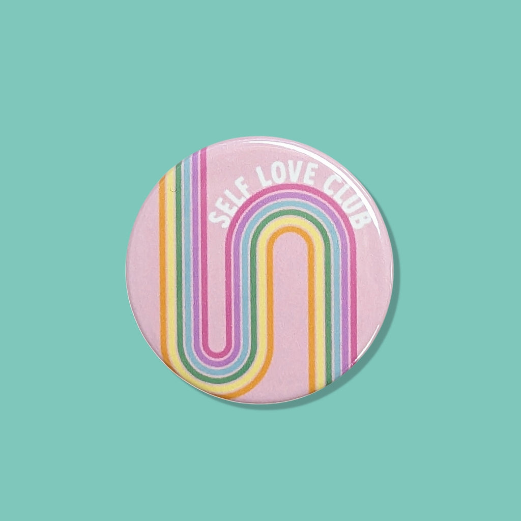 Self Love Club Pastel Button Badge - Colour Your Life Club
