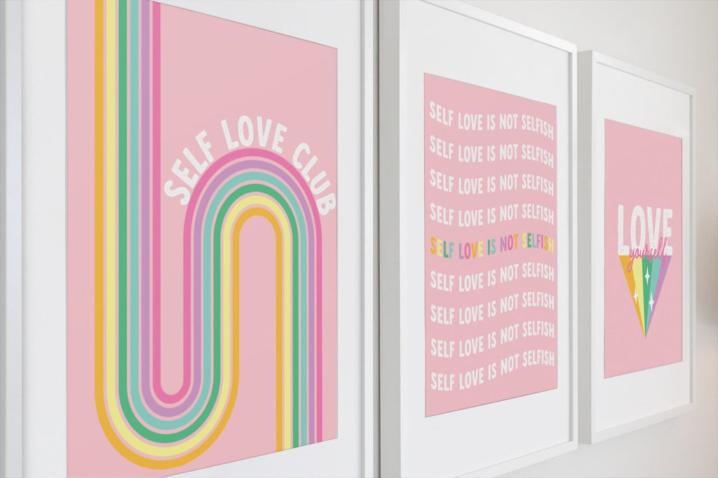 Self Love Club Pastel Rainbow Print - Colour Your Life Club