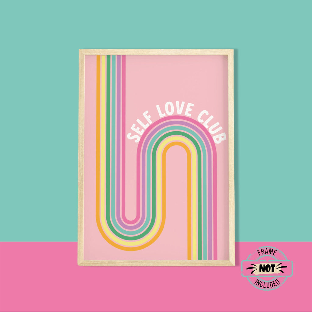 Self Love Club Pastel Rainbow Print - Colour Your Life Club