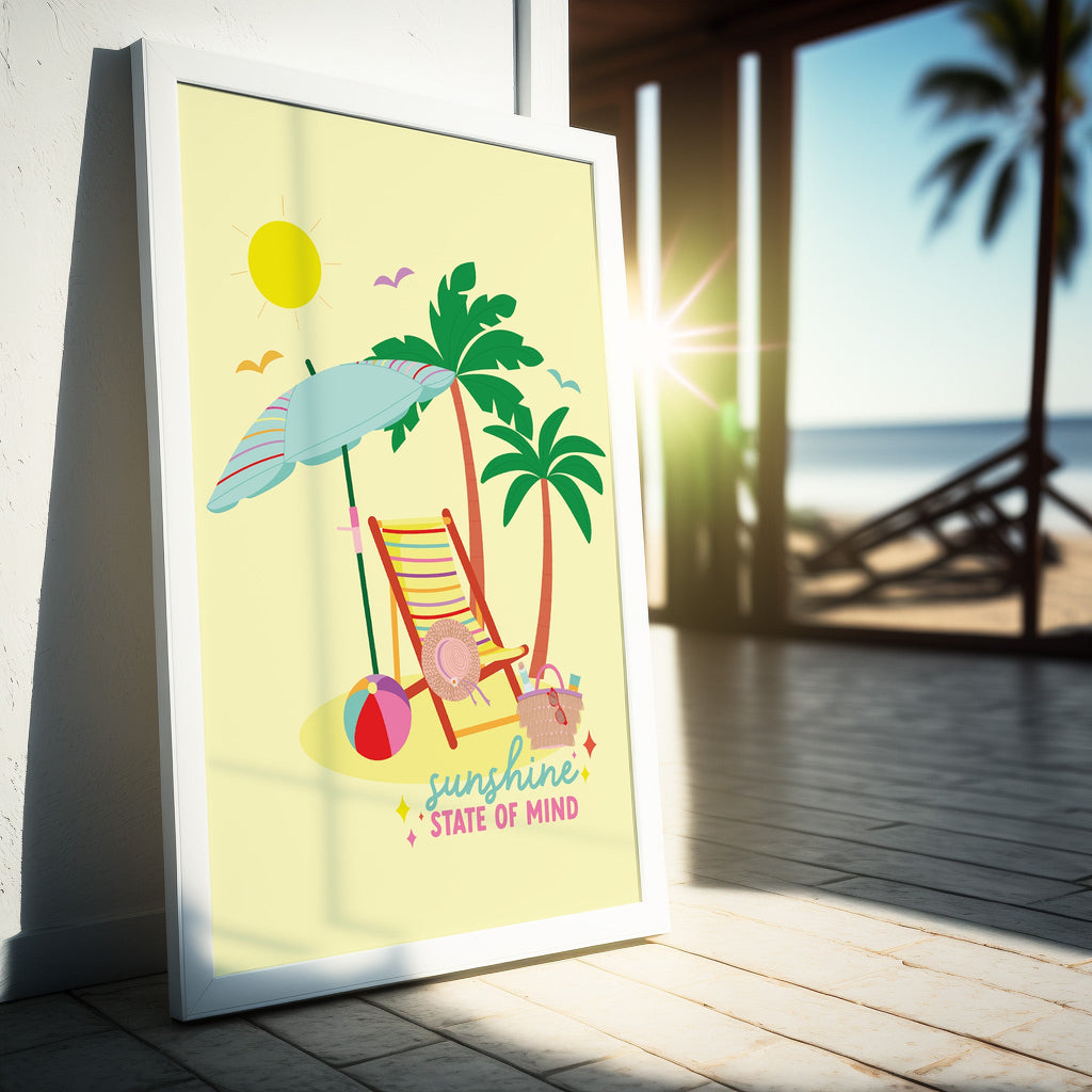 Sunshine State of Mind Summer Print - Colour Your Life Club
