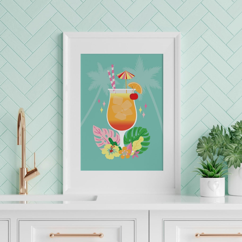 Tropical Breeze Cocktail Print - Colour Your Life Club