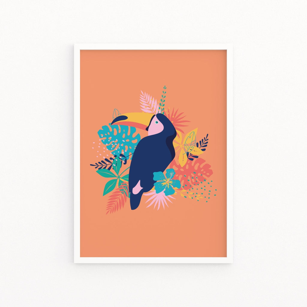 Tropical Leaves & Toucan Print - Colour Your Life Club
