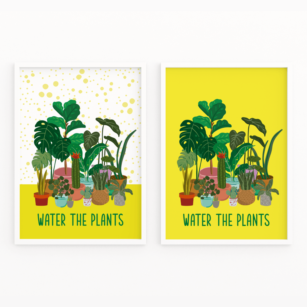 Water the Plants Botanical Print - Colour Your Life Club