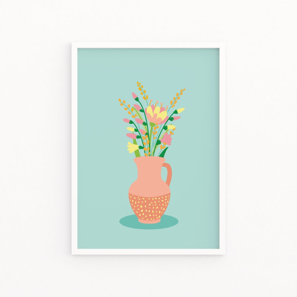 Wildflowers in Vase Spring Print - Colour Your Life Club