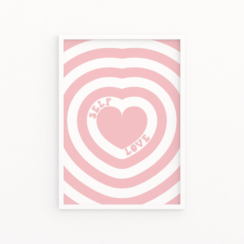 Y2K Self Love Heart Pink Print - Colour Your Life Club
