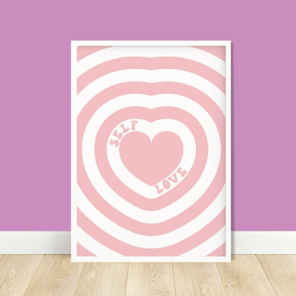 Y2K Self Love Heart Pink Art Print from Colour Your Life Club