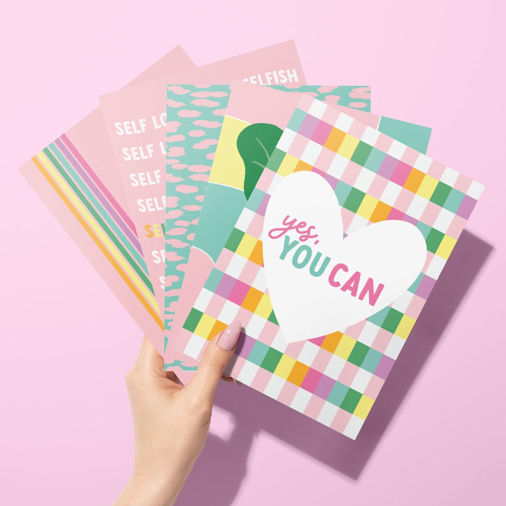 Yes You Can Pastel Gingham Print - Colour Your Life Club